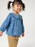 Denim blouse with long sleeves for baby girls stone - vertbaudet enfant 