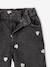 Wide-leg jeans with small embroidered hearts denim grey+double stone+stone - vertbaudet enfant 