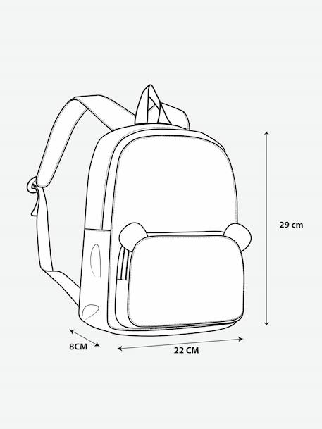 Floral Backpack, Playschool Special, Adorned with Bear Ears, for Girls sage green+soft lilac - vertbaudet enfant 
