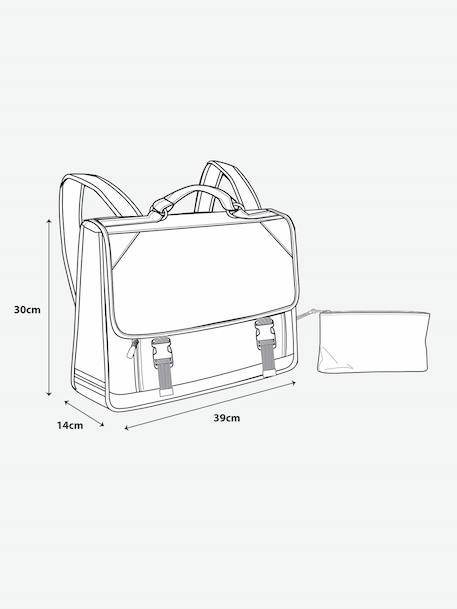 Customisable school bag for boys khaki - vertbaudet enfant 