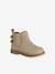 Pair of baby first steps boots black+golden yellow - vertbaudet enfant 