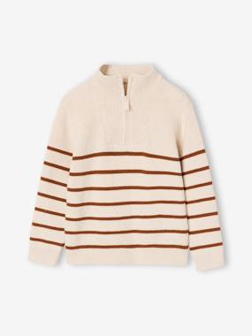 Pull garçon camionneur rayé manches longues - vertbaudet enfant Garçon-Pull garçon camionneur rayé manches longues