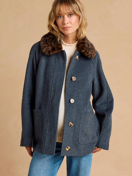 Short maternity coat mouse grey - vertbaudet enfant 