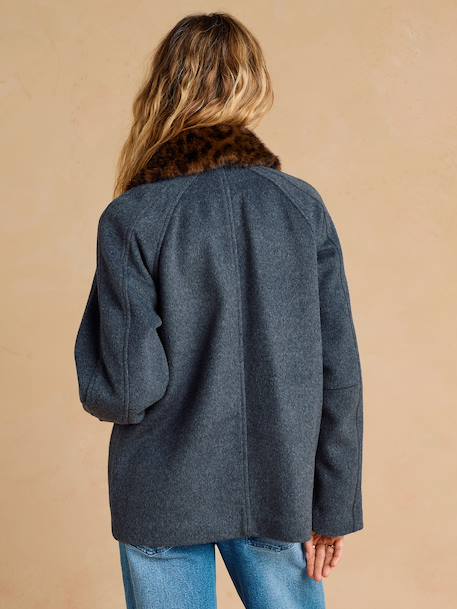 Short maternity coat mouse grey - vertbaudet enfant 