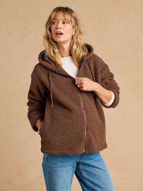 -Progressive Zipped Sherpa Jacket with Baby Protector by ENVIE DE FRAISE