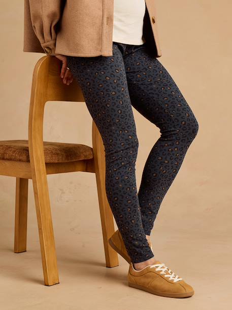 Leopard Print Leggings for Maternity beige+dark grey - vertbaudet enfant 