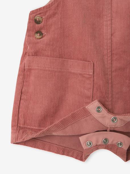 Baby girls sweatshirt and pinafore shorts set old rose - vertbaudet enfant 