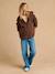 Progressive Zipped Sherpa Jacket with Baby Protector by ENVIE DE FRAISE black+ecru+taupe - vertbaudet enfant 