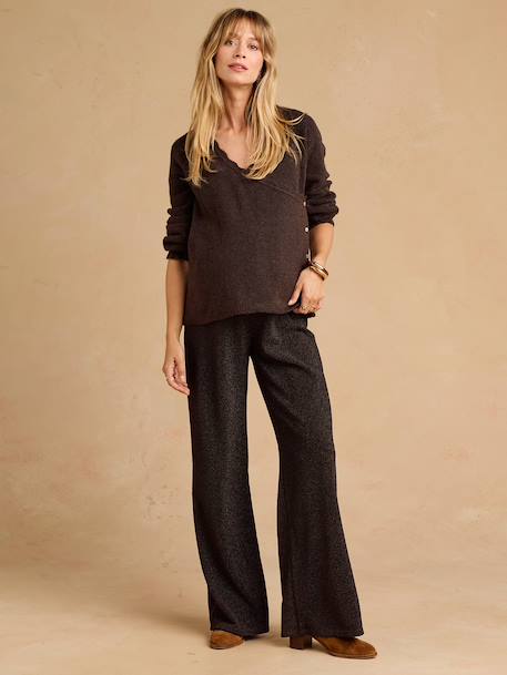 Maternity lurex trousers chocolate - vertbaudet enfant 