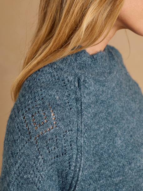 Maternity and nursing jumper dress grey blue - vertbaudet enfant 