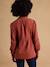 Blouse grossesse et allaitement en dentelle macramé blanc+terracotta - vertbaudet enfant 