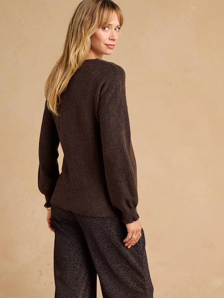Maternity and nursing jumper chocolate - vertbaudet enfant 