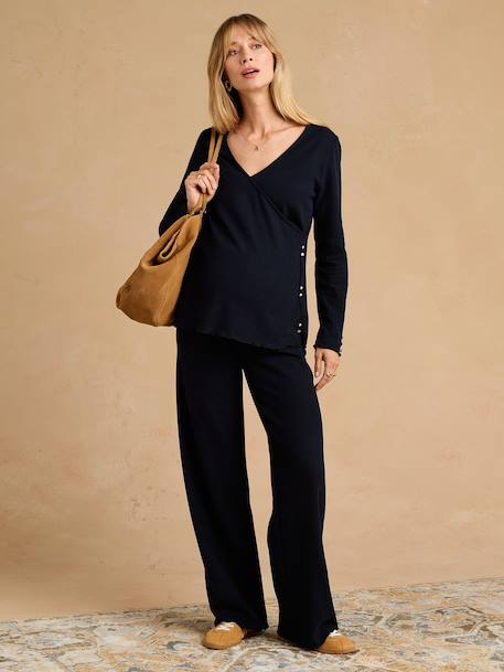 Maternity and nursing wrapover set black - vertbaudet enfant 