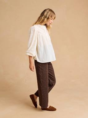 -Blouse de grossesse et allaitement brodée