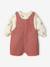 Baby girls sweatshirt and pinafore shorts set old rose - vertbaudet enfant 