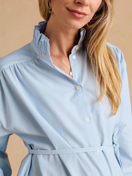 Maternity and nursing shirt Suzanne sky blue - vertbaudet enfant 