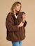 Progressive Zipped Sherpa Jacket with Baby Protector by ENVIE DE FRAISE black+ecru+taupe - vertbaudet enfant 