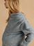 Pull de grossesse et allaitement drapé gris chiné - vertbaudet enfant 