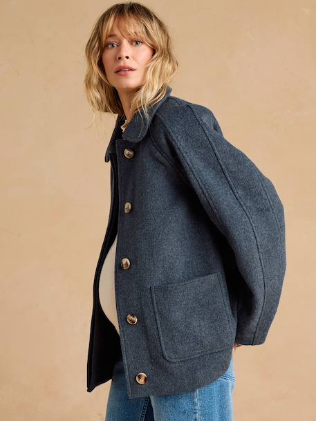 Short maternity coat mouse grey - vertbaudet enfant 