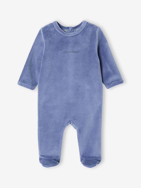 Pack of 3 baby sleepsuits with back opening marl beige+marl grey+sage green - vertbaudet enfant 