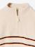 Pull garçon camionneur rayé manches longues écru+marine - vertbaudet enfant 