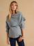 Draped maternity and nursing sweatshirt marl grey - vertbaudet enfant 