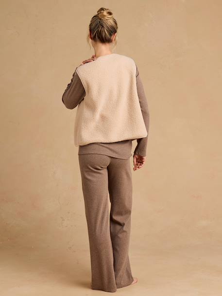 3-piece maternity pyjamas taupe - vertbaudet enfant 