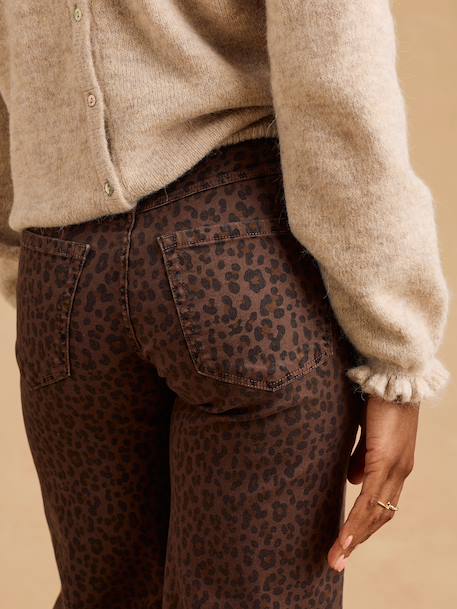 Maternity cropped jeans with bump band chocolate - vertbaudet enfant 