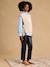 Pull sans manches beige chiné+rouge - vertbaudet enfant 