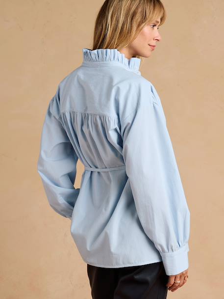 Chemise de grossesse et allaitement bleu ciel - vertbaudet enfant 