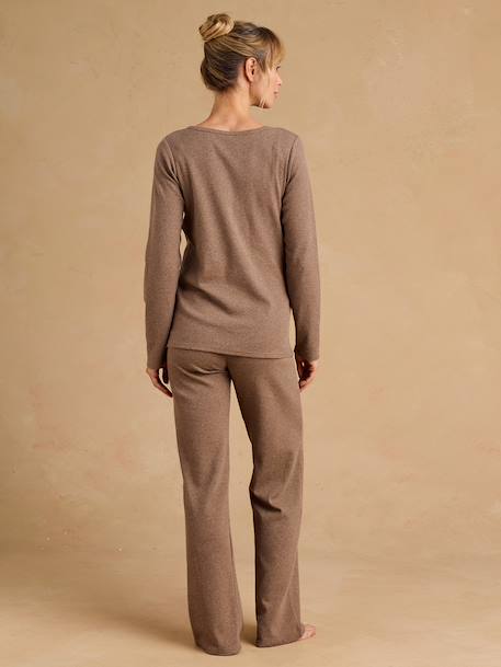 3-piece maternity pyjamas taupe - vertbaudet enfant 