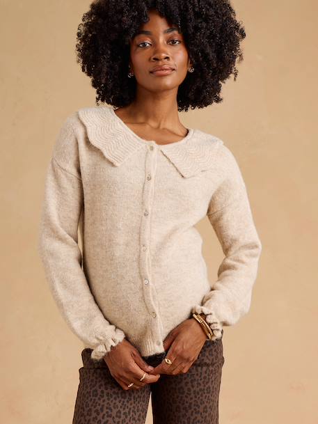 Maternity and nursing jumper Colette marl beige - vertbaudet enfant 