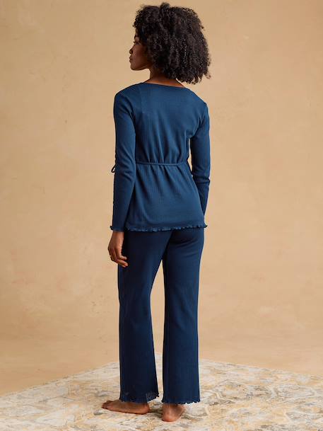 3-piece maternity and nursing pyjamas navy blue - vertbaudet enfant 