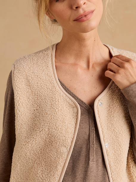 3-piece maternity pyjamas taupe - vertbaudet enfant 