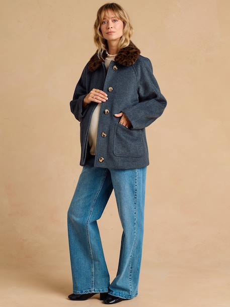 Short maternity coat mouse grey - vertbaudet enfant 