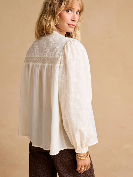 Maternity and nursing blouse Charlotte cream - vertbaudet enfant 