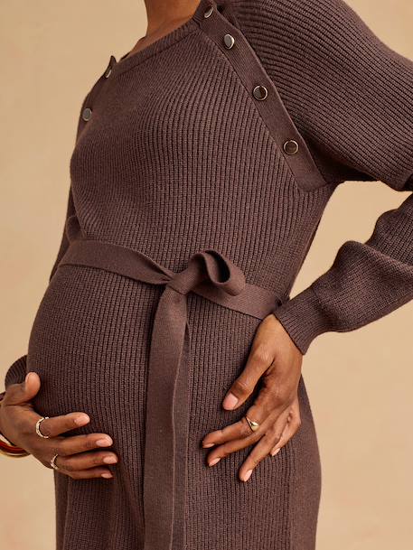 ENVIE DE FRAISE maternity knitted dress black+chocolate - vertbaudet enfant 