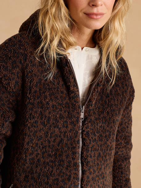 Adaptive & Reversible Padded Jacket, for Maternity & Babywearing by ENVIE DE FRAISE chocolate+khaki - vertbaudet enfant 
