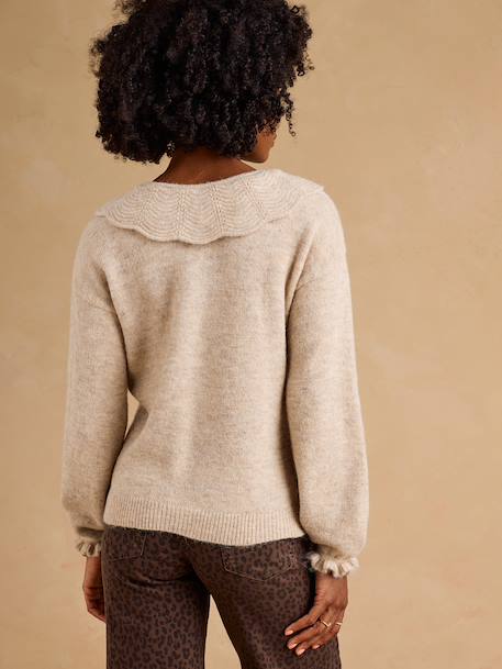 Maternity and nursing jumper Colette marl beige - vertbaudet enfant 
