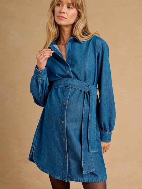Maternity and nursing shirt dress stone - vertbaudet enfant 