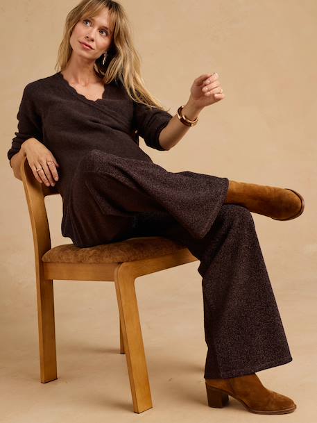 Maternity lurex trousers chocolate - vertbaudet enfant 