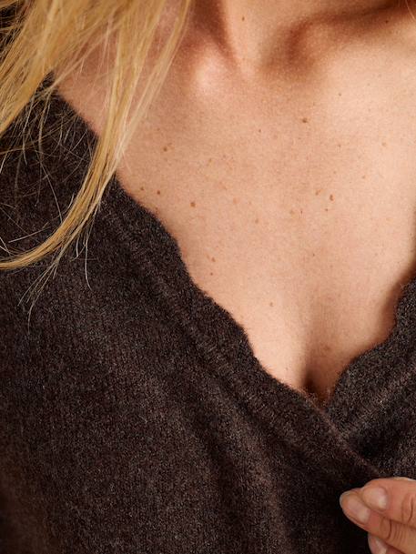 Maternity and nursing jumper chocolate - vertbaudet enfant 
