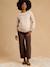 Jean léopard cropped de grossesse bandeau chocolat - vertbaudet enfant 