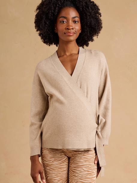 Wrap-front set for pregnancy marl beige - vertbaudet enfant 