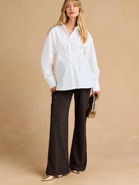 Maternity lurex trousers chocolate - vertbaudet enfant 