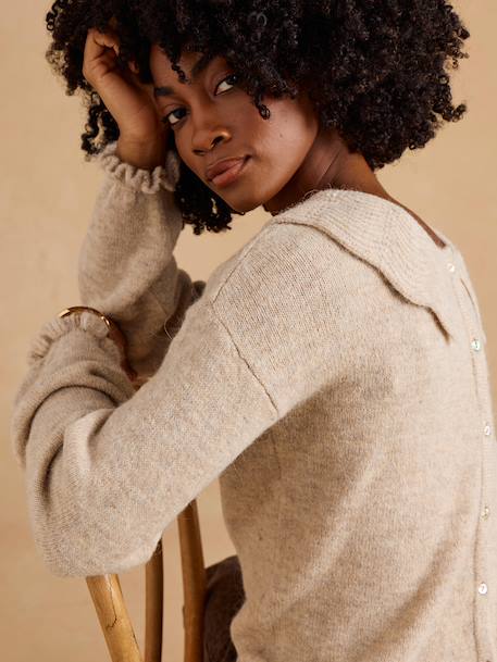 Maternity and nursing jumper Colette marl beige - vertbaudet enfant 