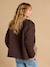 Adaptive Padded Jacket with Kangaroo Panel in Cotton Gauze for Maternity & Post-Maternity by ENVIE DE FRAISE chocolate+ecru+khaki - vertbaudet enfant 