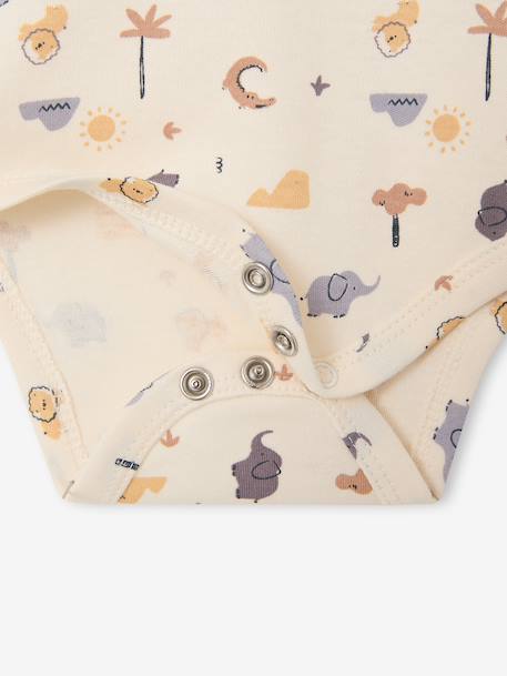 Pack of 5 long-sleeved bodysuits for baby cappuccino - vertbaudet enfant 