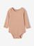 Pack of 5 long-sleeved bodysuits for baby cappuccino - vertbaudet enfant 