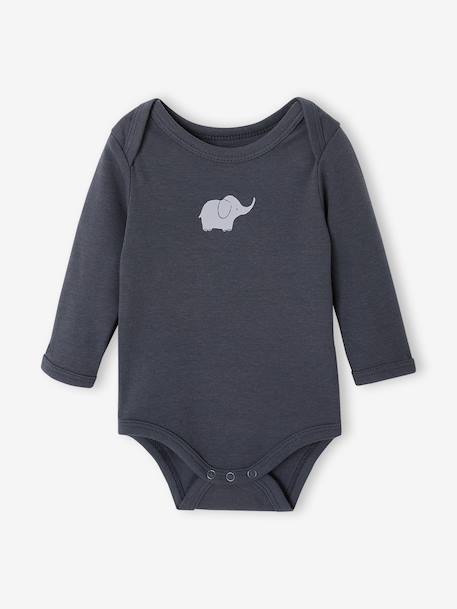 Pack of 5 long-sleeved bodysuits for baby cappuccino - vertbaudet enfant 